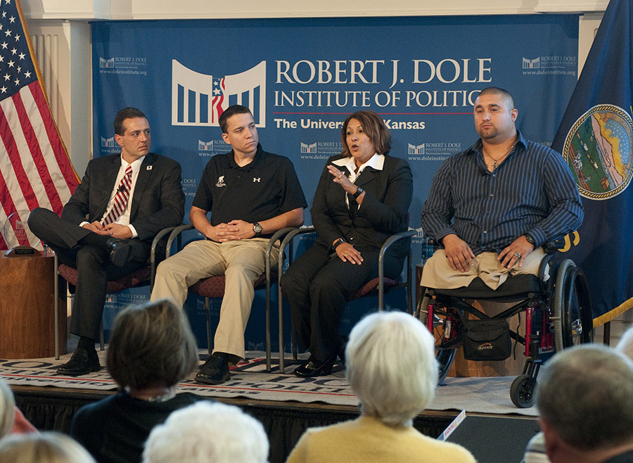 Wounded Warrior Project representatives at the Dole Institute, 2012