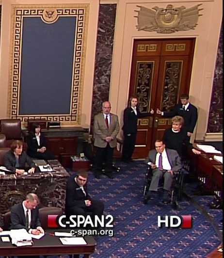 Dole on the Senate floor, 2012