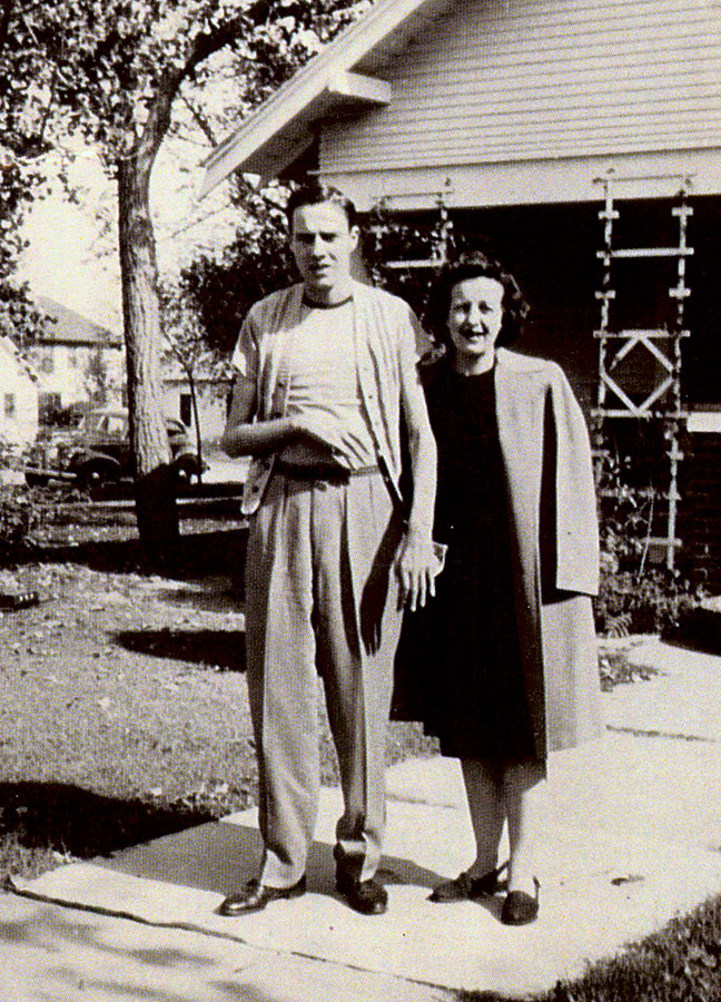 Bob Dole and his mother, Bina, 1946