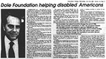 Newspaper clipping on Dole Foundation