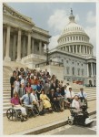 Disability leaders on the steps of the US Capitol, July 26, 1990