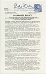 Press Release from Senator Dole's office on the 25th Anniversary of his maiden Senate disability speech