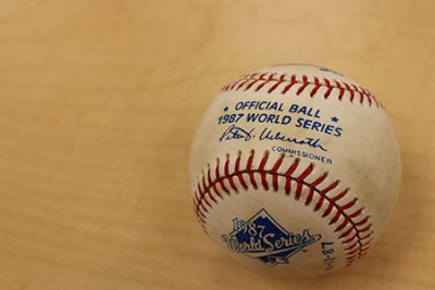Photo: baseball signed by Peter Ueberroth