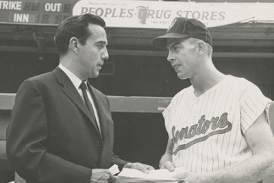 Dole with Washington Senators player, 1963
