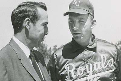 Photo of Dole with Royals player, 1969
