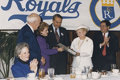 Photo of Dole with Kauffmans at the reception