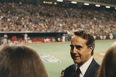 Dole at Royals game, 1983