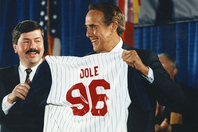 Dole with 'Dole 96' baseball jersey