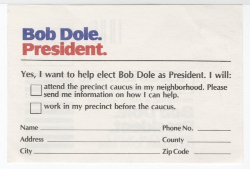 Bob Dole President Caucusing