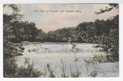 Mill Dam at Fairport, near Russell, Kans,