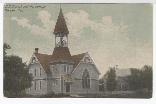 U.B. Church and Parsonage, Russell, Kan.