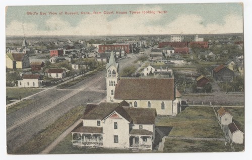 Bird's Eye View of Russell, Kans., from Court House Tower looking North