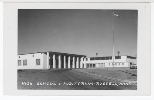 High School + Auditorium - Russell, Kans.